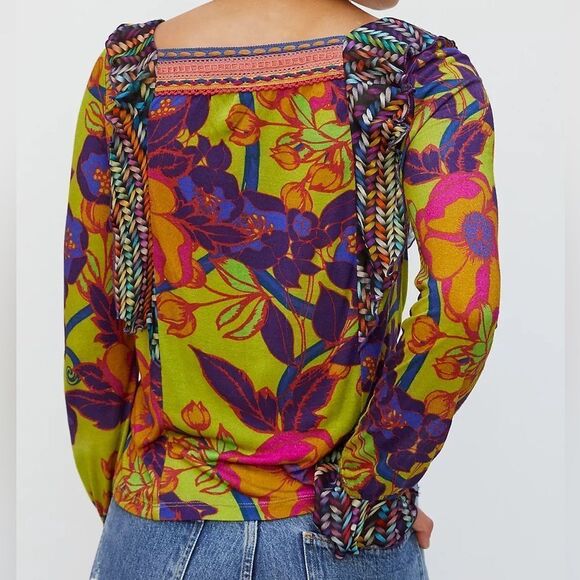 Blink London Antropologie Colorful Pullover Shirt SZ S - Picture 1 of 16